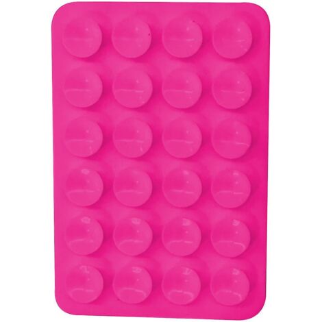 Lot de 5 supports adhésifs à ventouse en silicone pour coques de téléphone, compatibles avec les coques iPhone et Android, support mains libres pour téléphone portable, rose rouge (1/4)