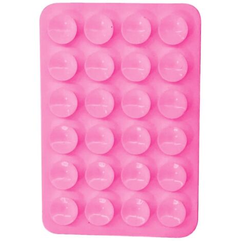 Lot de 5 supports adhésifs à ventouse en silicone pour coques de téléphone, compatibles avec les coques iPhone et Android, support mains libres pour téléphone portable, rose (1/4)