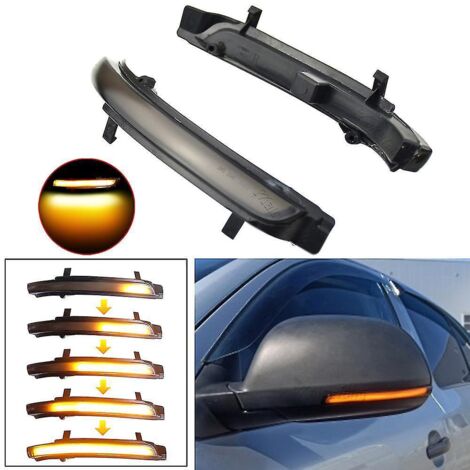 Lot de 2 clignotants LED dynamiques pour Skoda Octavia 2009-2013 et Superb 2008-2014 (effet fumé). (1/5)