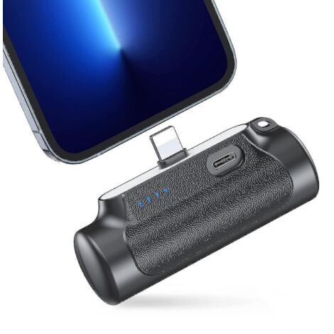 Chargeur portable Power Bank, mini chargeur ultra compact de 4500 mAh compatible avec iPhone (noir) (1/5)