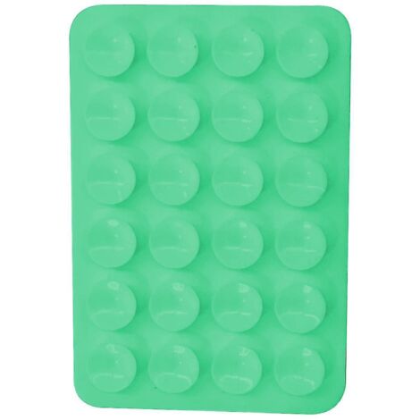 Lot de 5 supports adhésifs à ventouse en silicone pour coques de téléphone, compatibles avec les coques iPhone et Android, support mains libres pour téléphone portable, vert clair (1/4)
