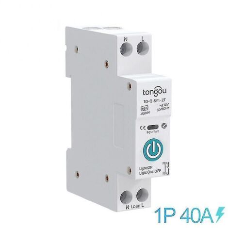 Disjoncteur intelligent Tuya Zigbee avec compteur 1P 63A, rail DIN 40A sans compteur (1/5)