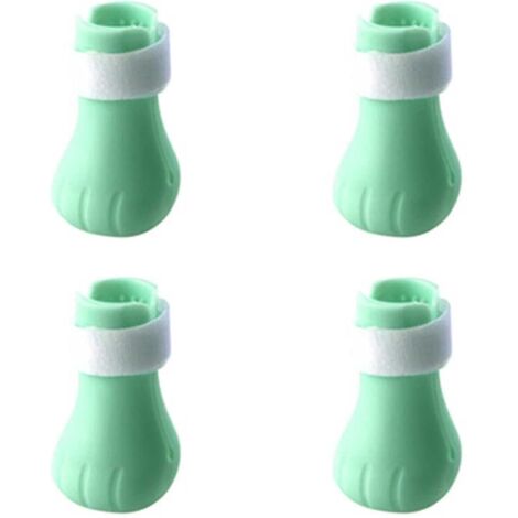 Lot de 4 chaussons anti-griffures en silicone pour chat, pantoufles de bain pour chat, protège-pattes, protège-griffes respirants, couvre-ongles pour le toilettage