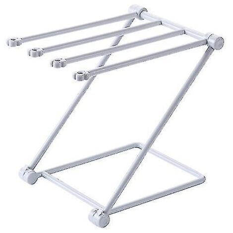 Porte-serviettes pliable, support à serviettes autoportant, étendoir à serviettes, porte-serviettes pour cuisine, lot de 2, gris (1/5)