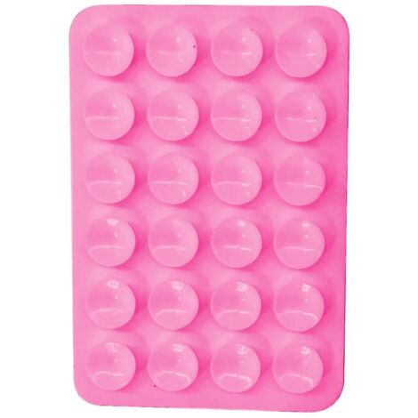 Lot de 5 supports adhésifs à ventouse en silicone pour coques de téléphone, compatibles avec les coques iPhone et Android, support mains libres pour téléphone portable, rose (1/4)