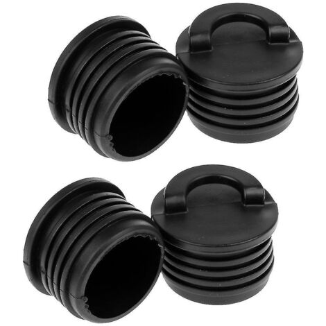 bouchons de vidange pour kayak, accessoires de kayak, bouchons étanches en caoutchouc pour trous de vidange, accessoires pour bateaux, yachts et bateaux (noir) (4 pièces) (1/5)