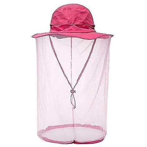 Chapeau à voile d'apiculteur, bonnet en filet, casquette d'apiculteur, rose rouge (1/5)