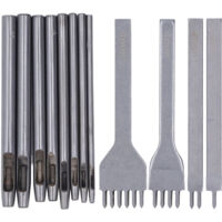 Set de poinçons à pression manuelle pour cuir, outil de perforation ronde avec pointe pour travaux manuels et artisanat en cuir.
