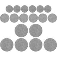 24 Séparateurs de Plaque en Feutre Lavables et Réutilisables, Protecteurs pour Plats et Vaisselle, 24 Pièces Gris