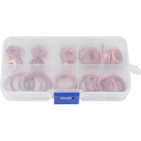 Kit de 80 rondelles métalliques en cuivre pour bouchon de carter, assortiment garage moteur avec boîte de rangement