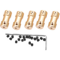 5 pièces Manchon d'Accouplement en Cuivre pour Arbres de Moteur, Connecteur d'Adaptation de Transmission