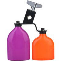 Clochette de vache orange et violette pour événements sportifs et mariages en plein air