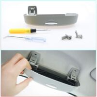 Support de lunettes de soleil pour voiture T-Roc 2018-2021 2022, support de lunettes de soleil auto en ABS, pièce de rechange pour support de poignée avant (gris)