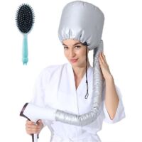 Bonnet de sèche-cheveux à capuche souple et ajustable pour soins profonds des boucles