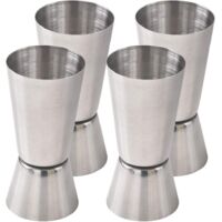 Ensemble de 4 doseurs à cocktail en acier inoxydable, 15 et 30 ml