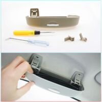 Support de lunettes de soleil pour voiture T-roc 2018-2021-2022 en ABS - Pièce de rechange - Installation sur la poignée avant (Beige)