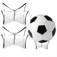 Supports pour ballons, support pour ballon de basket-ball, support pour ballon de football, présentoir pour ballons en acrylique, support pour ballon de football en acrylique - 2 pièces - transparent