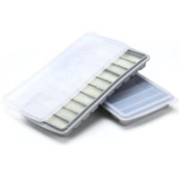 Lot de 2 plateaux à lait maternel pour congélateur, avec couvercle, en silicone, pour aliments pour bébé.