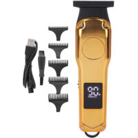 Tondeuse à Cheveux USB Rechargeable, 5 Peignes de Guidage, Silencieuse et Rapide pour Soins Capillaires