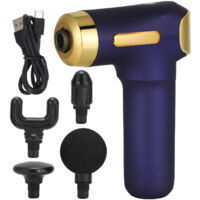 Pistolet de Massage Musculaire Profond avec 4 Embouts Interchangeables pour Raideurs Musculaires