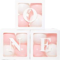 Boîtes à ballons transparentes avec la lettre 1 - Décorations pour fête d'anniversaire et baby shower