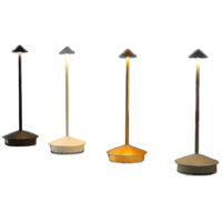 Lampe de table rechargeable créative pour salle à manger, table tactile LED, lampe de bar/café Pina Pro, lampe de table décorative, grise