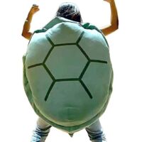 Coussin tortue géant à porter pour adulte - Déguisement de tortue géant amusant - Peluche tortue lestée, grand coussin tortue vert x 60 cm