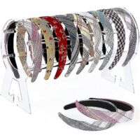Porte-bandeaux transparent, organisateur de bandeaux en acrylique, présentoir pour bandeaux, support de rangement pour bandeaux, support pour bandeaux pour femmes