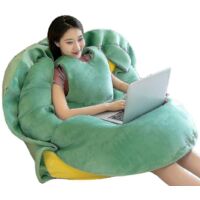Coussin tortue géant à porter pour adulte - Déguisement de tortue géant amusant, peluche tortue lestée, grand coussin tortue vert x 80 cm