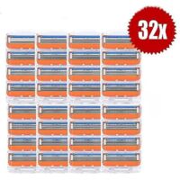 32 lames de rasoir 5 couches compatibles avec le rasoir Gillette Fusion pour homme