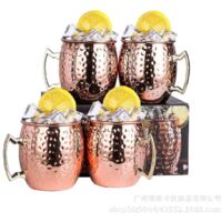 Coffret cadeau Zk-copper Mug Set de 4 tasses en cuivre, tasses à Moscow Mule, 473 ml (16 oz).