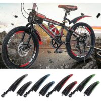 Ensemble de garde-boues de vélo, garde-boues réglables pour vélos de 20/22/24/26 pouces, rouge