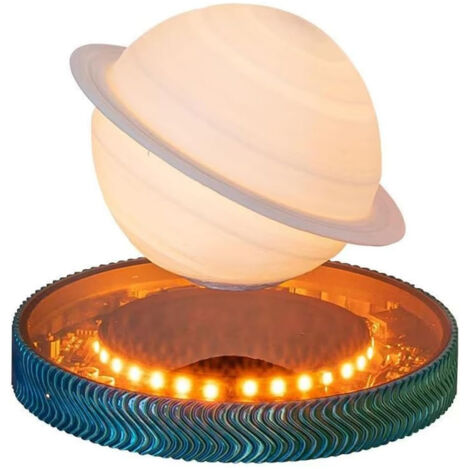 Lampe Saturne Lévitation Magnétique Impression 3D Lumière Lune avec Base Lumineuse Flottante & Tournante Rotation 360° Lumière Saturne 3 Modes de Couleurs Contrôle Tactile Veilleuse pour Bureau Chambr (1/5)