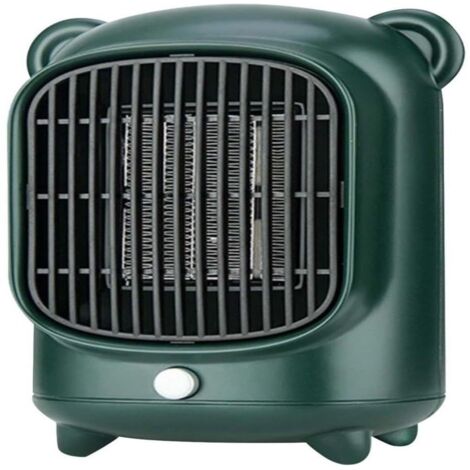 Petit Radiateur Soufflant Silencieux Ceramique, Radiateur Soufflant à économie d'énergie, Radiateur Electrique Mobile Bass Consommation, 500w Mini Chauffage Soufflant Salle De Bain Bureau (Vert) (1/5)