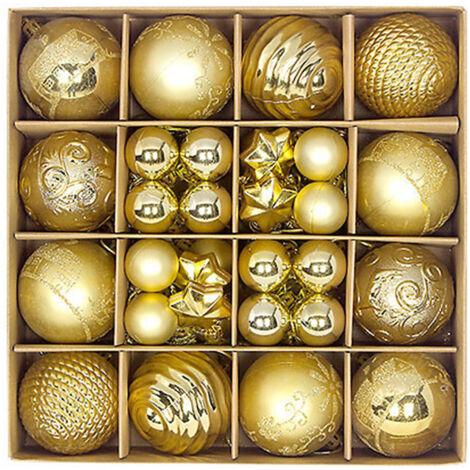 Ensemble de décorations de Noël, boules décoratives incassables à suspendre pour sapin de Noël, décorations de Noël en vrac pour décoration de table