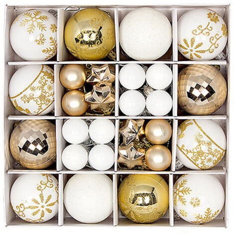 Décorations de Noël, ensemble de décorations pour sapin de Noël, boules décoratives incassables à suspendre pour sapin de Noël, décorations de Noël en vrac pour décoration de table