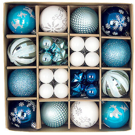 Décorations de Noël, ensemble de décorations pour sapin de Noël, boules décoratives incassables à suspendre pour sapin de Noël, décorations de Noël en vrac pour décoration de table