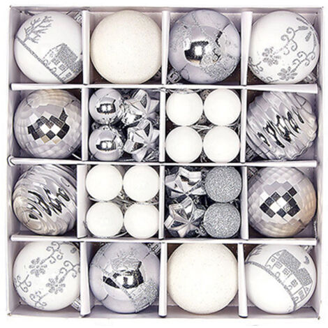 Décorations de Noël, ensemble de décorations pour sapin de Noël, boules décoratives incassables à suspendre pour sapin de Noël, décorations de Noël en vrac pour décoration de table