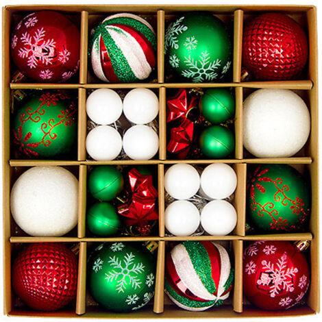 Ensemble de décorations de sapin de Noël, boules décoratives incassables à suspendre pour sapin de Noël