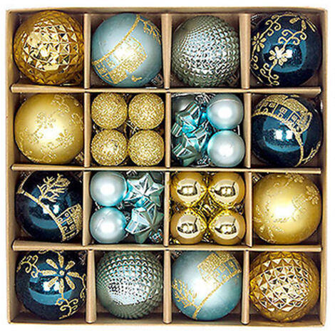 Décorations de Noël, ensemble de décorations pour sapin de Noël, boules décoratives incassables à suspendre pour sapin de Noël, décorations de Noël en vrac pour décoration de table