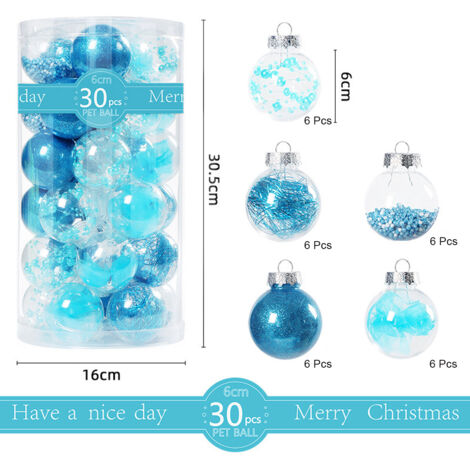 Ensemble de 9 boules de Noël décoratives, décorations de Noël créatives