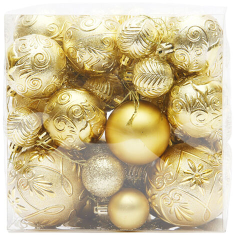 Décorations de sapin de Noël, boules décoratives en vrac, ornements suspendus décoratifs pour arbres de Noël, décoration de fête de vacances