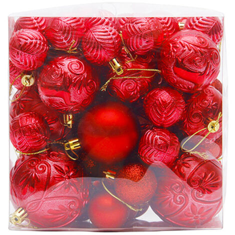 Décorations de sapin de Noël, boules décoratives en vrac, ornements suspendus décoratifs pour arbres de Noël, décoration de fête de vacances