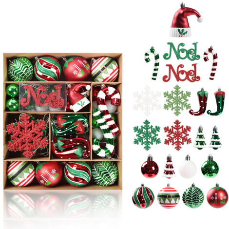 Décorations suspendues peintes par galvanoplastie pour Noël, plus de 70 jours fériés, anniversaires, pendentifs pour sapin de Noël (1/5)