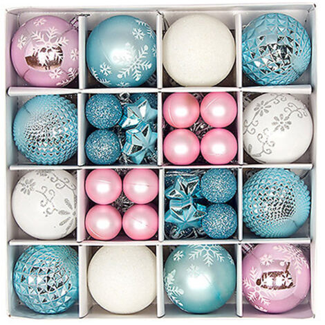 Décorations de Noël, ensemble de décorations pour sapin de Noël, boules décoratives incassables à suspendre pour sapin de Noël, décorations de Noël en vrac pour décoration de table