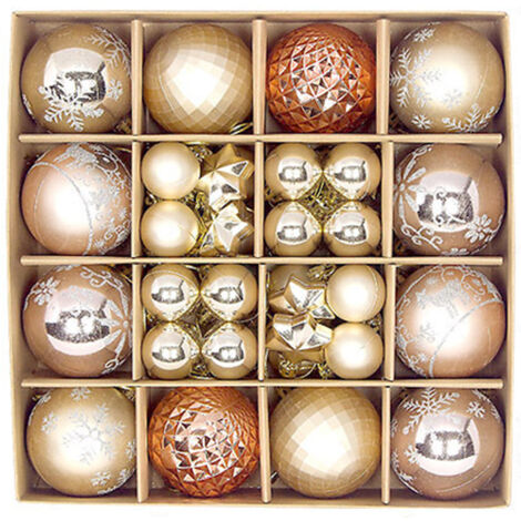 Ensemble de décorations de Noël, boules décoratives incassables à suspendre pour sapin de Noël, décorations de Noël en vrac pour décoration de table