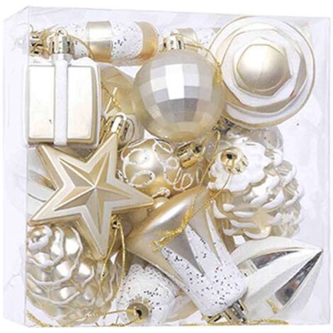 Boules de Noël décoratives pour sapin de Noël, décorations de sapin de Noël incassables, boules suspendues pour décoration de fête de fin d'année