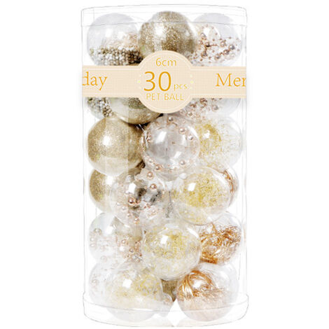 Boules de Noël décoratives avec décorations délicates en peluche