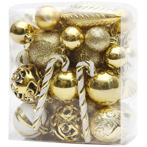 Boules décoratives transparentes en plastique incassable pour décoration de sapin de Noël, de fête de mariage