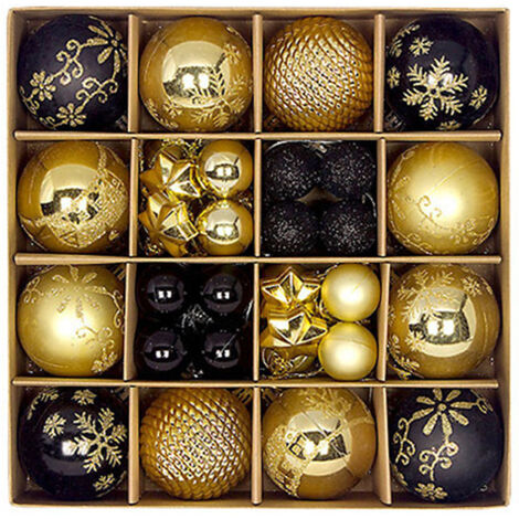 Ensemble de décorations de Noël, boules décoratives incassables à suspendre pour sapin de Noël, décorations de Noël en vrac pour décoration de table